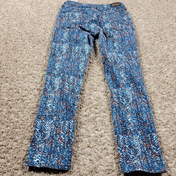 Levis Jeans Womens 4 Blue Floral Mid Rise Skinny Crop Denim - Picture 6 of 8